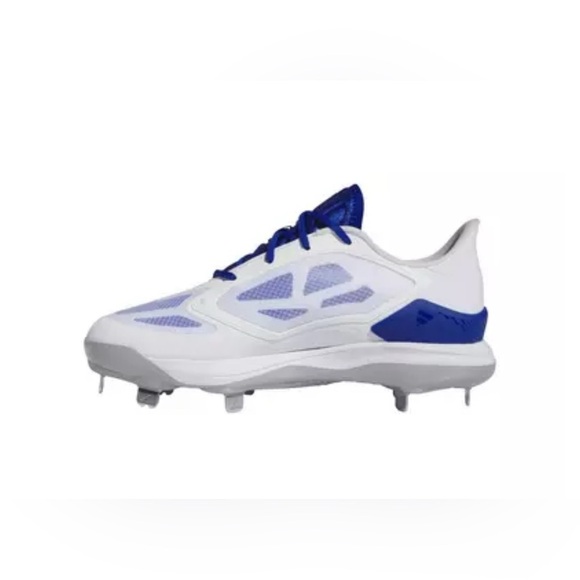 Adidas PureHustle 3 Elite "Ftwr White/Team Royal Blue" Softball Cleat - Picture 2 of 8